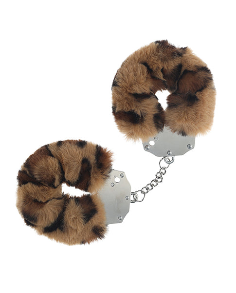Shots Ouch! Heavy-duty Fluffy Handcuffs, Leopard
