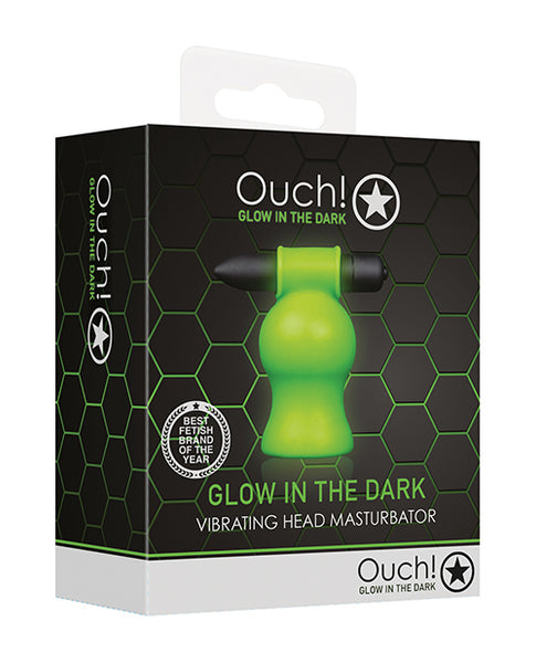 Shots Ouch Vibrating Head Masturbator, Glow in the Dark