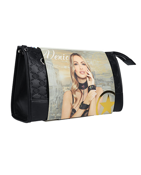 Shots Ouch! Venice Collection Bondage Kit w/Bag, Black/Iridescent