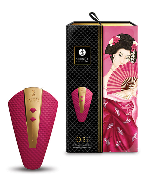 Shunga Obi Intimate Massager, Raspberry