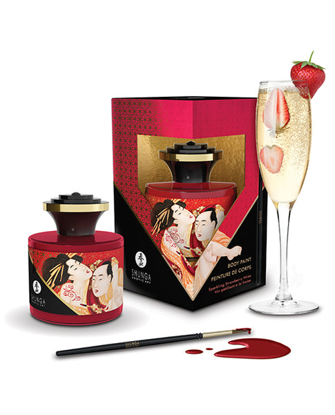 Shunga Body Paint, 1.7 oz Sparkling Strawberry Wine