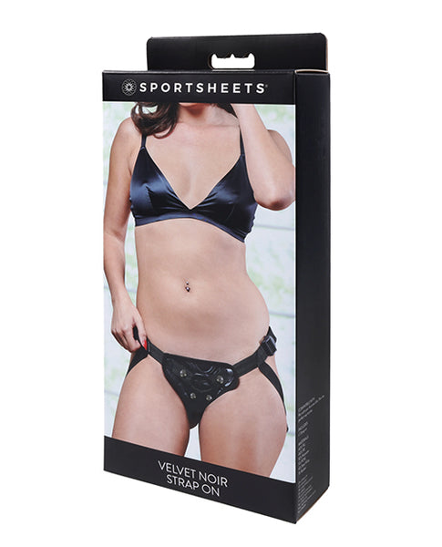Sportsheets Velvet Noir Strap-On, Black