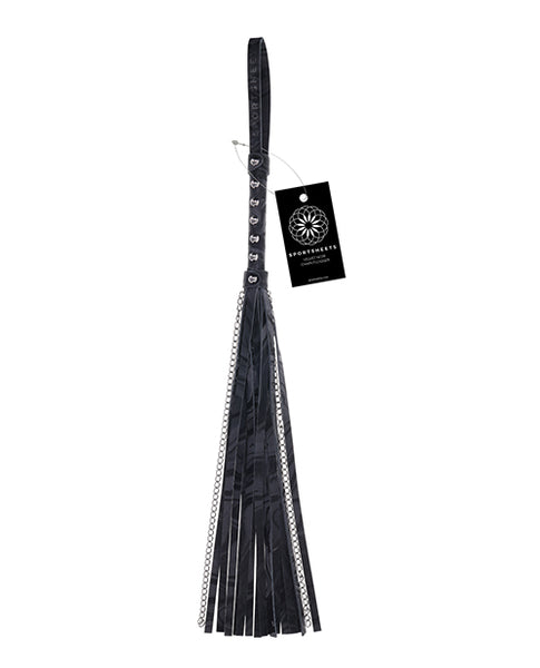 Sportsheets Velvet Noir Chain Flogger, Black