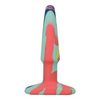 A Play 4’’ Groovy Silicone Anal Plug - Multicolor/Yellow - Anal Products