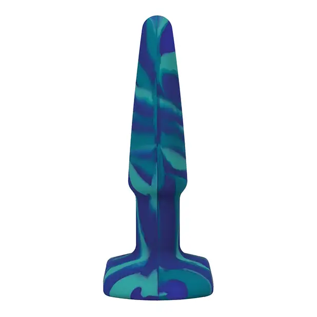 A Play 4’’ Groovy Silicone Anal Plug - Ocean - Anal Products