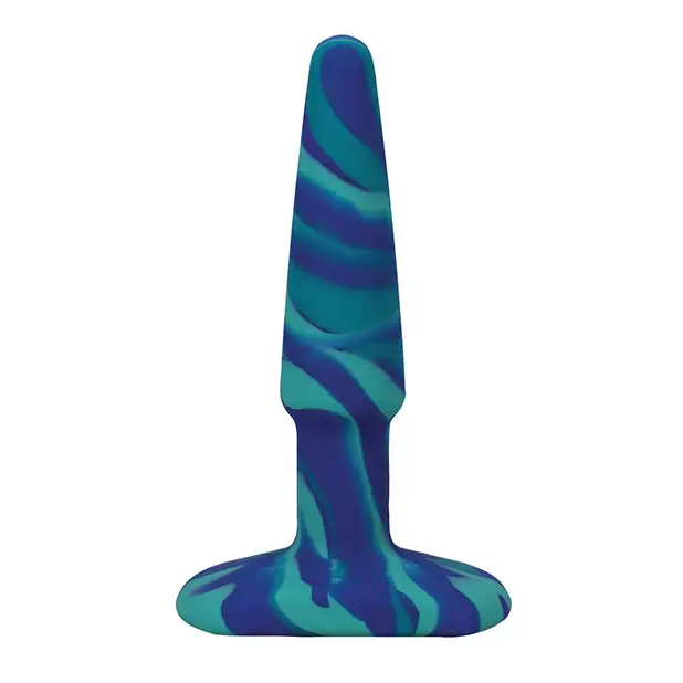 A Play 4’’ Groovy Silicone Anal Plug - Ocean - Anal Products