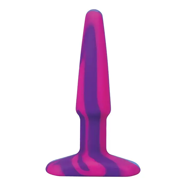A Play 5’’ Groovy Silicone Anal Plug - Multicolor/Yellow - Anal Products