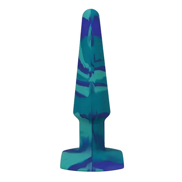A Play 5’’ Groovy Silicone Anal Plug - Ocean - Anal Products