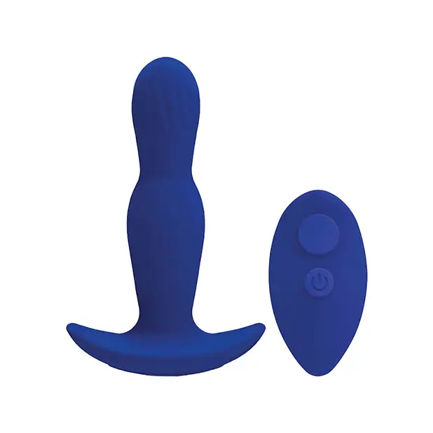 A Play Expander Rechargeable Silicone Anal Plug w/Remote - Royal Blue - Anal Products