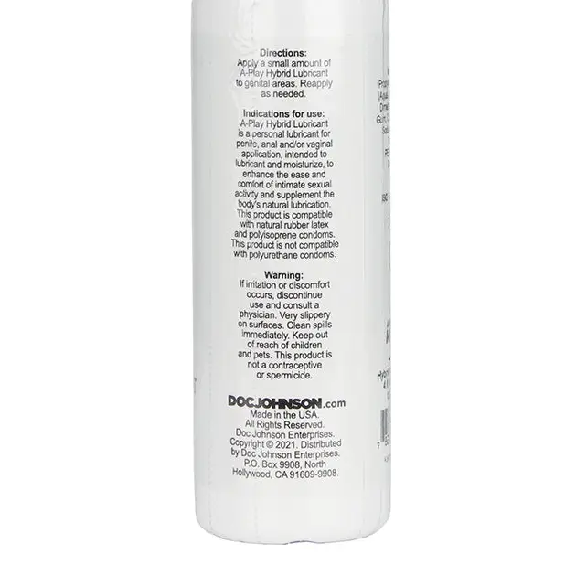 A Play Hybrid Anal Lubricant - 4 oz - Lubricants