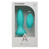 A Play Rechargeable Silicone Adventurous Anal Plug w/Remote - Teal - Anal Products