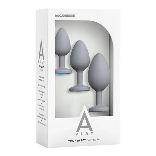 A Play Trainer Set - Grey Set of 3 - Anal Products