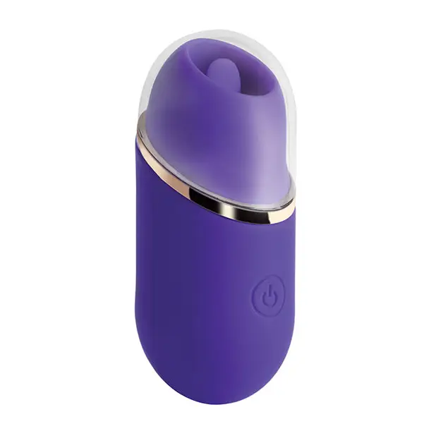 Abby Mini Clit Licking Vibrator Tongue Sex Toy - Purple - Vibrators