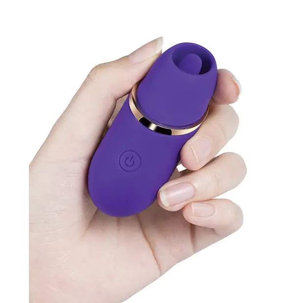 Abby Mini Clit Licking Vibrator Tongue Sex Toy - Purple - Vibrators