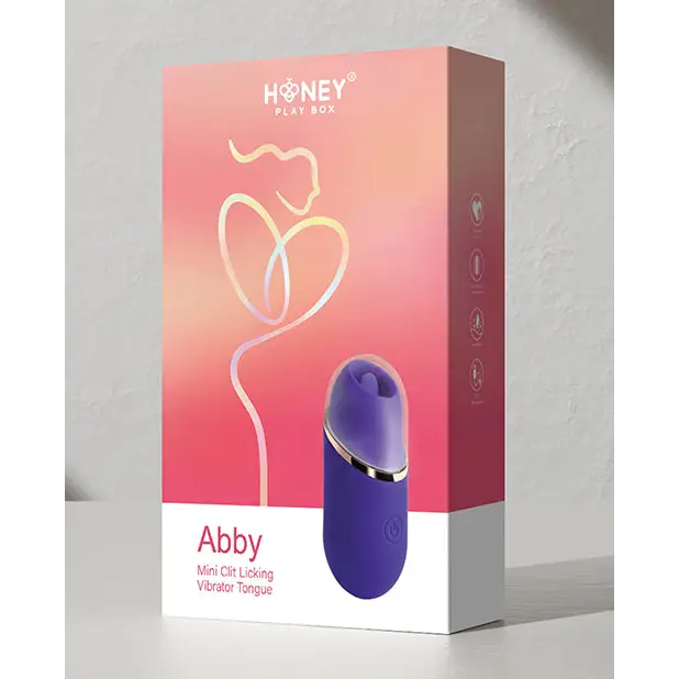 Abby Mini Clit Licking Vibrator Tongue Sex Toy - Purple - Vibrators