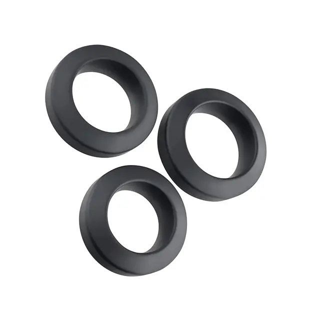 Adam & Eve Adam’s 3 pc Penis Ring Set - Black - Penis Enhancement