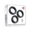 Adam & Eve Adam’s 3 pc Penis Ring Set - Black - Penis Enhancement