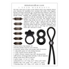 Adam & Eve Adam’s Deluxe Penis Ring Sampler - Black/Smoke - Penis Enhancement