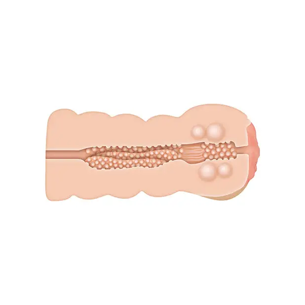 Adam & Eve Adam’s Tight Stroker w/Massage Beads - Ivory - Dolls & Masturbators