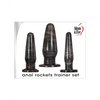 Adam & Eve Anal Rockets Trainer Set - Grey - Anal Products