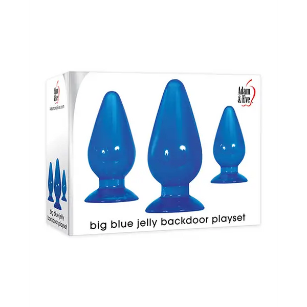 Adam & Eve Big Blue Jelly Backdoor Playset - Blue - Anal Products