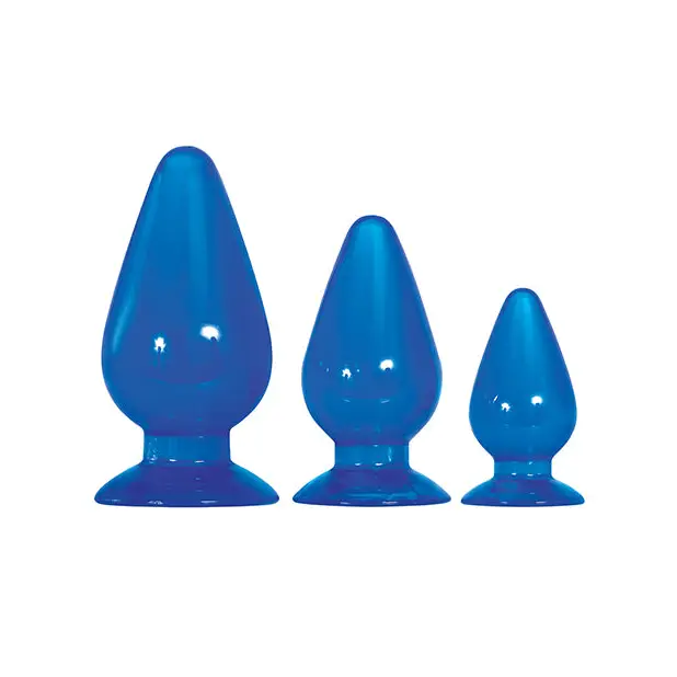 Adam & Eve Big Blue Jelly Backdoor Playset - Blue - Anal Products