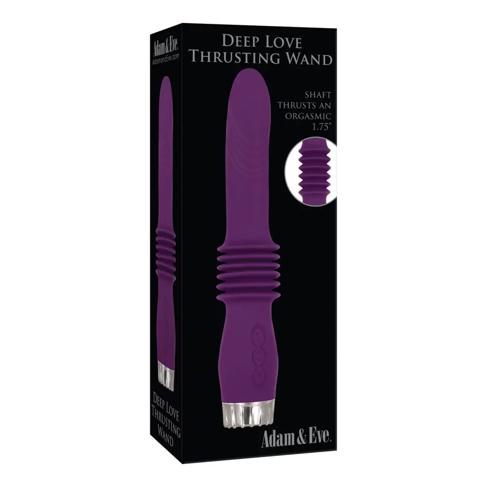 Adam & Eve Deep Love Thrusting Wand - Purple - Vibrators