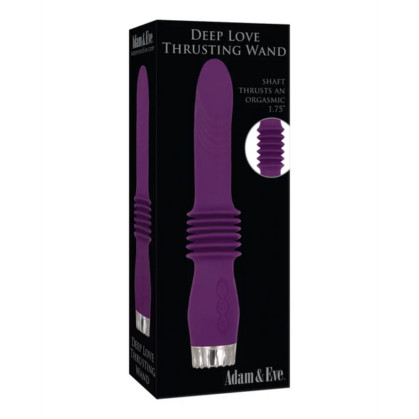 Adam & Eve Deep Love Thrusting Wand - Purple - Vibrators