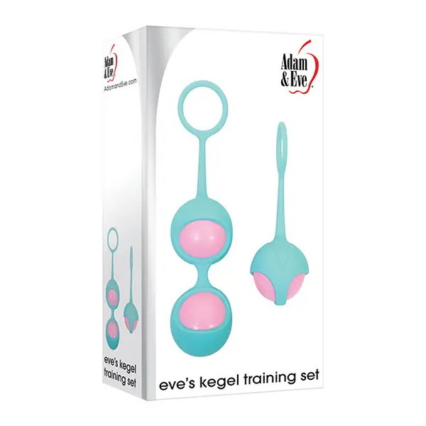 Adam & Eve Eve’s Kegel Training Set - Pink/Teal - Sexual Enhancers