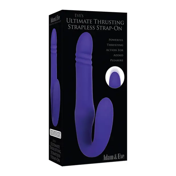 Adam & Eve Eve’s Ultimate Thrusting Strapless Strap On - Purple - Strap Ons