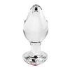 Adam & Eve Red Heart Gem Glass Plug - Large - Anal Products