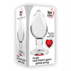 Adam & Eve Red Heart Gem Glass Plug - Large - Anal Products