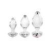 Adam & Eve Red Heart Gem Glass Plug Set - Anal Products