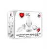 Adam & Eve Red Heart Gem Glass Plug Set - Anal Products