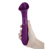 Adele Clit Licking Tongue Vibrator w/ G Spot Stimulator - Purple - Stimulators