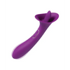 Adele Clit Licking Tongue Vibrator w/ G Spot Stimulator - Purple - Stimulators