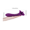 Adele Clit Licking Tongue Vibrator w/ G Spot Stimulator - Purple - Stimulators