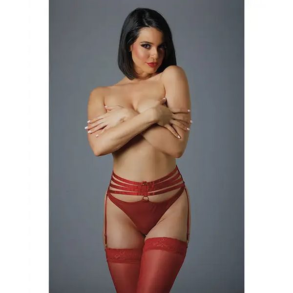 Adore 4ever Yours Garter Panty (Pasties Not Included) Red O/S - Lingerie - Packaged
