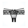Adore Angel Crotchless Panty Black O/S - Lingerie - Packaged