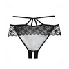 Adore Angel Crotchless Panty Black O/S - Lingerie - Packaged