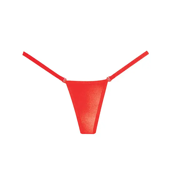 Adore Between the Cheats Wetlook Panty Red O/S - Lingerie - Packaged