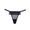 Adore Black Tie Mesh Front w/Flounce Open Bow Back Panty Black O/S - Lingerie - Packaged