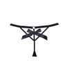Adore Black Tie Mesh Front w/Flounce Open Bow Back Panty Black O/S - Lingerie - Packaged