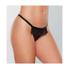 Adore Black Tie Mesh Front w/Flounce Open Bow Back Panty Black O/S - Lingerie - Packaged