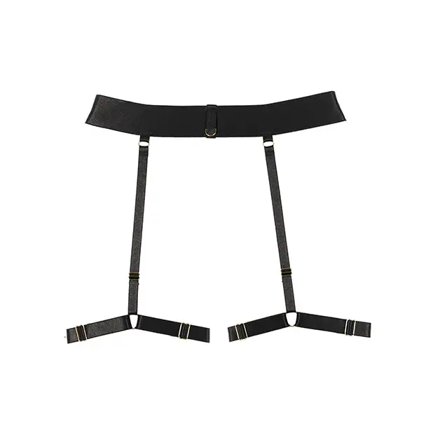 Adore Bombshell Garter Belt w/Leg Bands Black O/S - Lingerie - Packaged