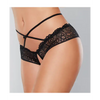 Adore Crayzee Open Panty w/Criss Cross Waist Straps & Lace Black O/S - Lingerie - Packaged