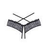 Adore Crayzee Open Panty w/Criss Cross Waist Straps & Lace Black O/S - Lingerie - Packaged