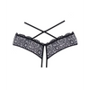 Adore Crayzee Open Panty w/Criss Cross Waist Straps & Lace Black O/S - Lingerie - Packaged