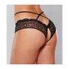 Adore Crayzee Open Panty w/Criss Cross Waist Straps & Lace Black O/S - Lingerie - Packaged