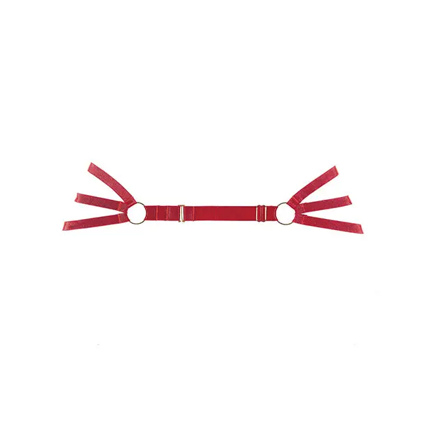 Adore Femme Fatale Waist Harness w/Detachable Garters Red O/S - Lingerie - Packaged